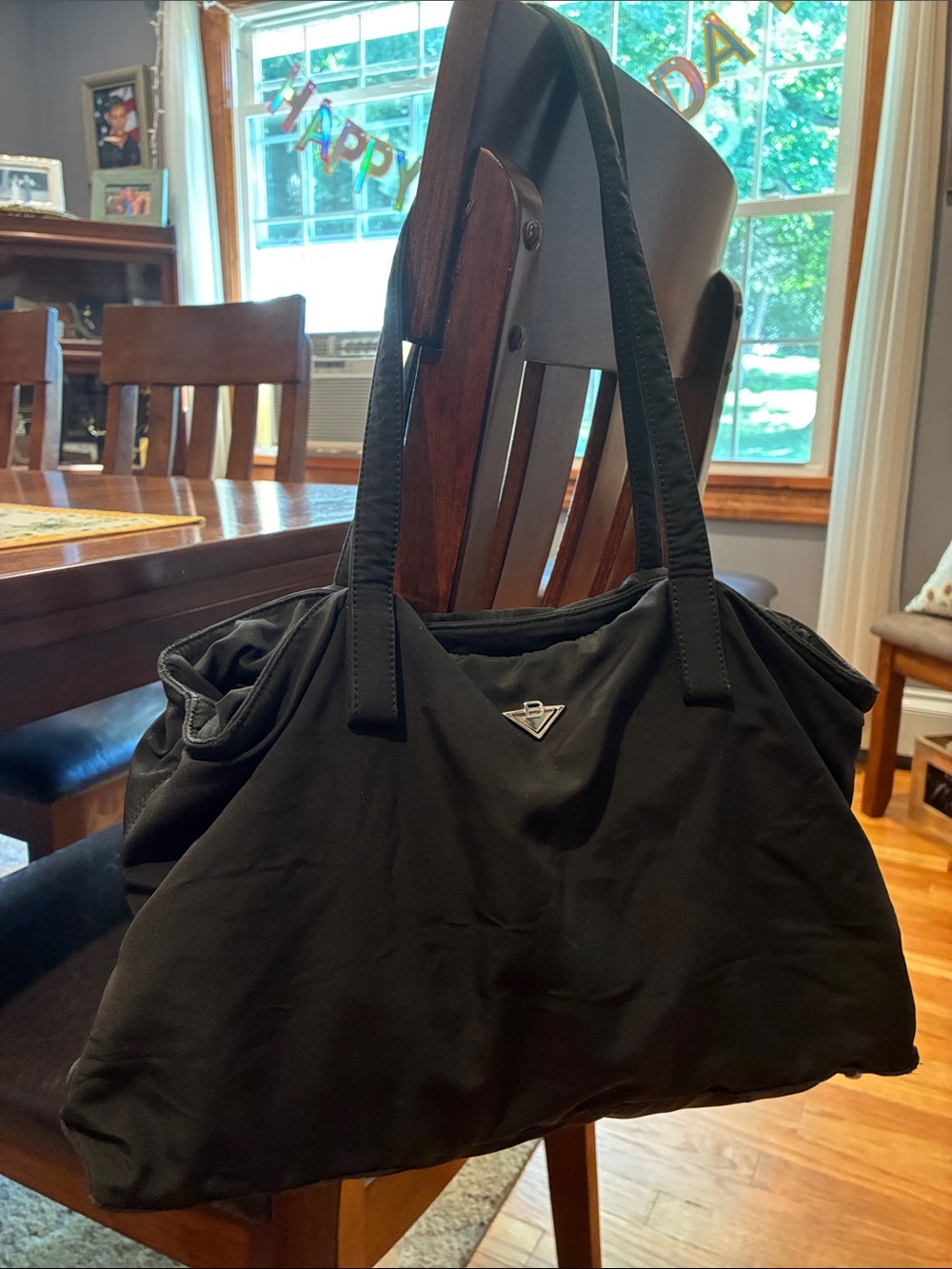 Bottega Veneta black nylon tote